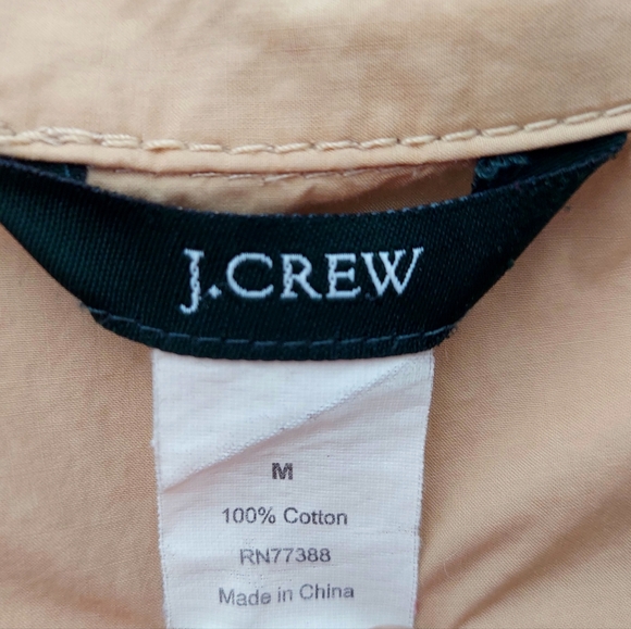 J. Crew Shirt-Dress, Khaki,  Drawstring, Pockets, Cotton, Lightweight. VGUC! - Picture 5 of 5